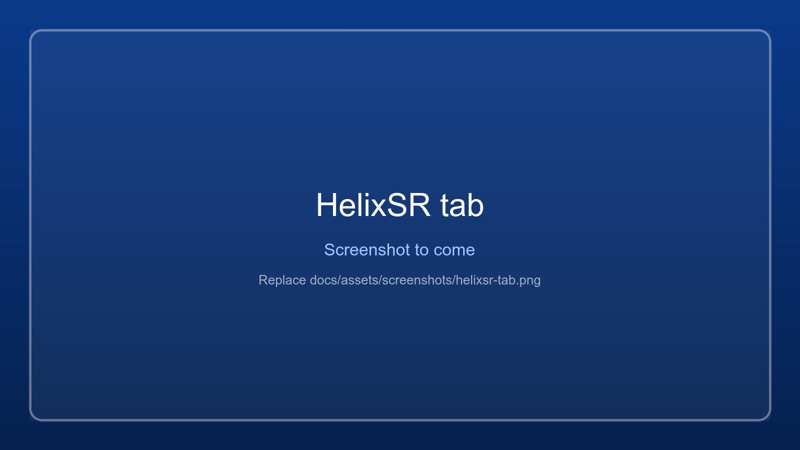 HelixSR tab